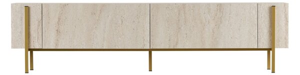 Hanah Home TV Stand Travertine Gold Nexus - Travertine, Gold