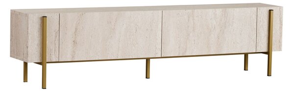 Hanah Home TV Stand Travertine Gold Nexus - Travertine, Gold
