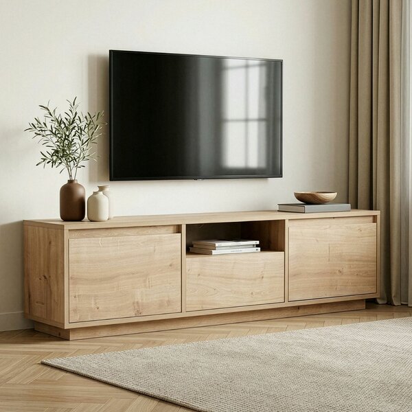 Hanah Home TV Stand Sapphire Oak Sentinel - Sapphire Oak
