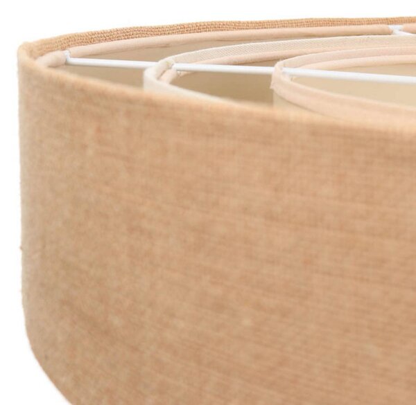 Maco Design Boho függőlámpa, krém/bézs, Ø 60 cm, magasság 20 juta, dimmelhető, Krém / borostyánsárga, Nappali / Étkező, Textil / szövet / selyem
