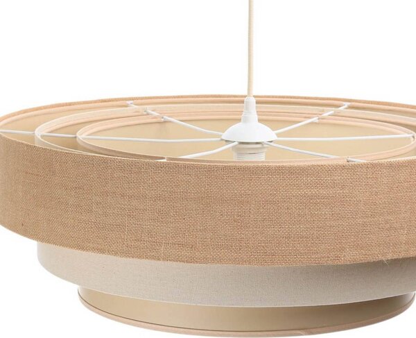 Maco Design Boho függőlámpa, krém/bézs, Ø 60 cm, magasság 20 juta, dimmelhető, Krém / borostyánsárga, Nappali / Étkező, Textil / szövet / selyem