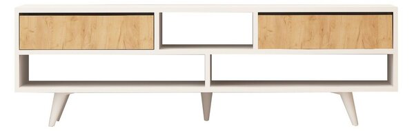 Hanah Home TV Stand Oak White Angola