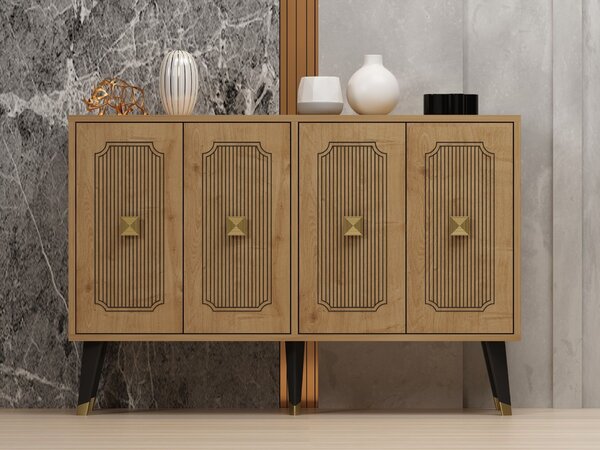 Hanah Home Console Sapphire Oak Gold Desarı - Sapphire Oak, Gold