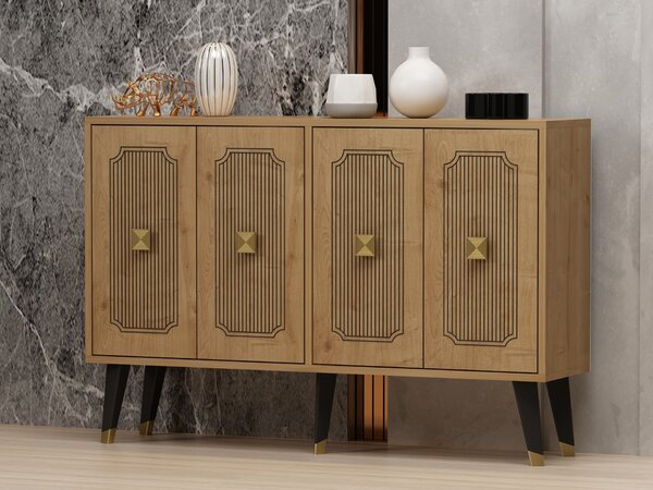 Hanah Home Console Sapphire Oak Gold Desarı - Sapphire Oak, Gold