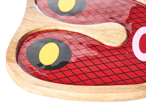 Fali Dekoráció Arc KATSINA Mangófa 22 cm Piros