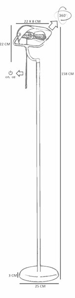 Opviq Floor Lamp Orange 8964-4