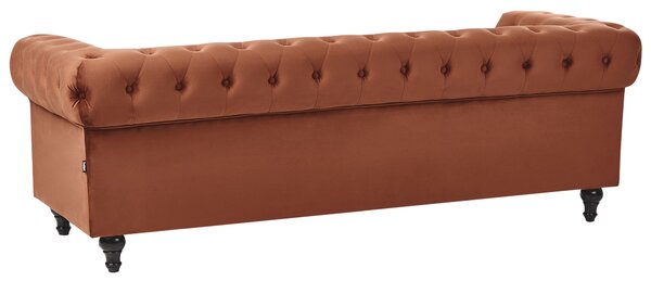 Ülőgarnitúra 4 személyes CHESTERFIELD Bársony Aranybarna