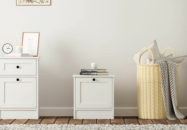 Hanah Home Éjjeliszekrény Matt Fehér Rumy - Rb-168-02