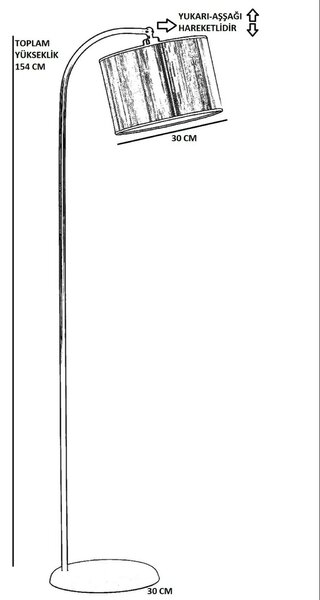 Opviq Floor Lamp Black 8735-7