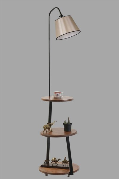 Opviq Floor Lamp Grey Walnut 8743-5