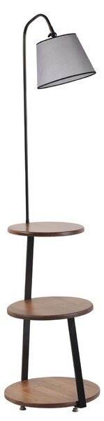 Opviq Floor Lamp Walnut Black Grey 8743-4