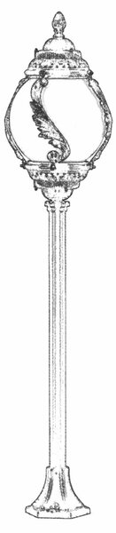 Opviq Kültéri Állólámpa Fekete-fehér BSU-68182-BSY-M1-B
