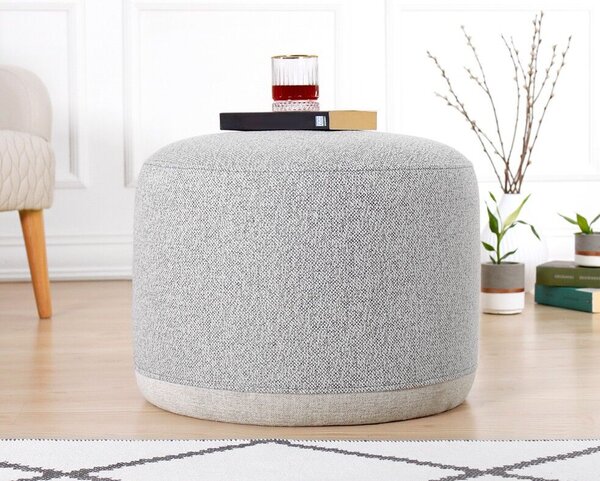Atelier Del Sofa Puff világosszürke Cedre - Világosszürke