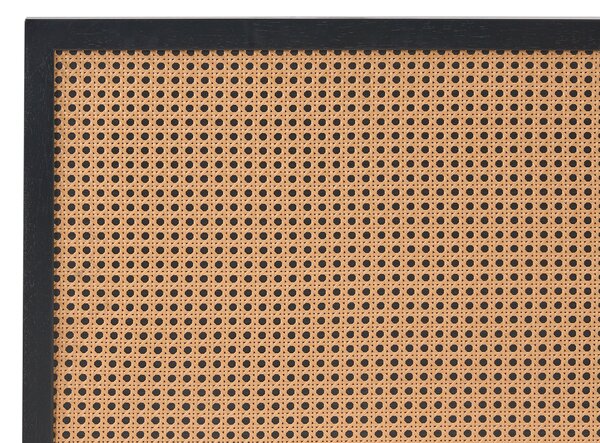 Ágy PE Rattan MONPAZIER 120 x 200 cm Fekete