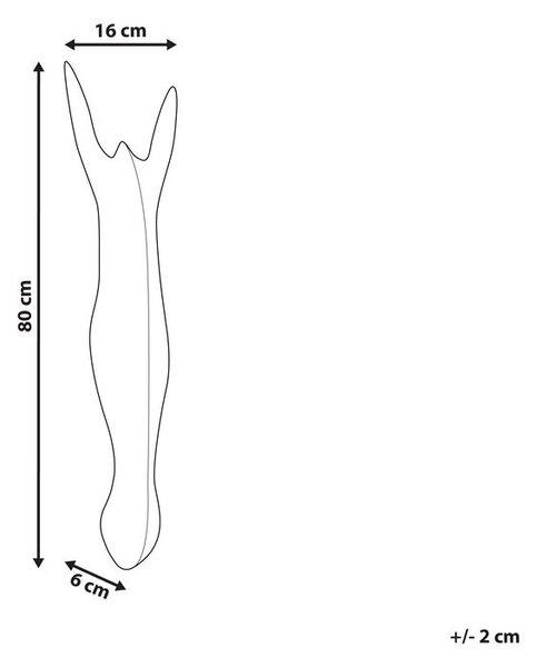 Fali Dekoráció Zebra GBOKO Mangófa 80 cm Fekete/fehér