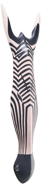 Fali Dekoráció Zebra GBOKO Mangófa 80 cm Fekete/fehér