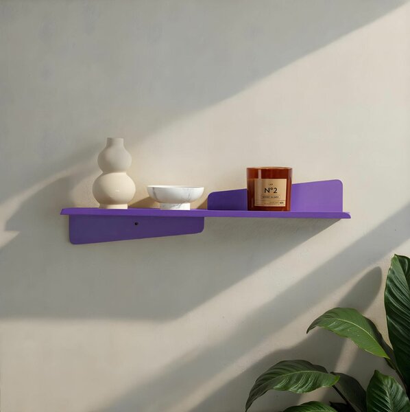 Hanah Home Decorative Metal Wall Shelf Purple Vlnt123R4005