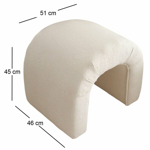Atelier Del Sofa Puff Nu Teddy - Krémszínű