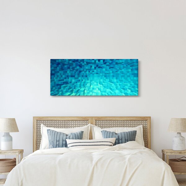 Absztrakt kocka kép (120x50 cm)