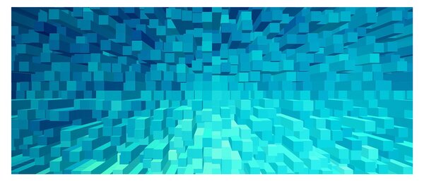 Absztrakt kocka kép (120x50 cm)