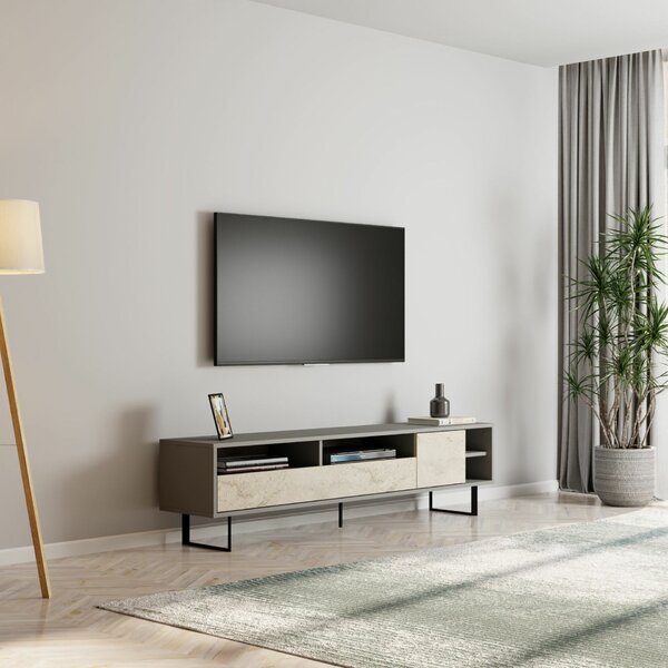 Hanah Home TV állvány, szürke, travertin Luga - szürke, travertin