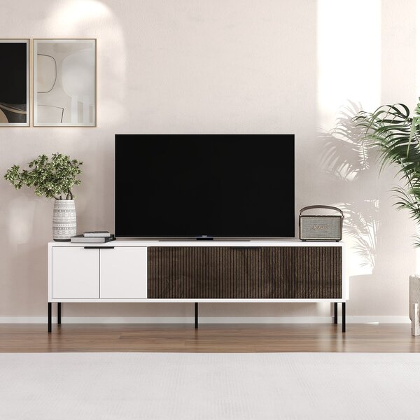 Hanah Home TV állvány Noah - Fehér, Dió