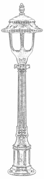 Opviq Outdoor Floor Lamp Brown BSU-68180-BKR