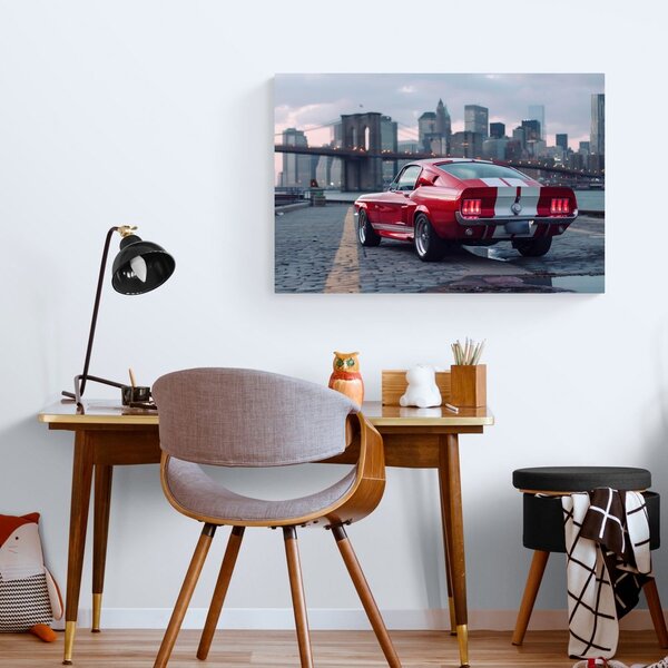 Kép Mustang New York panorámával