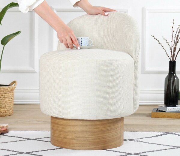 Atelier Del Sofa Puff Krém Barren Puf - Krém