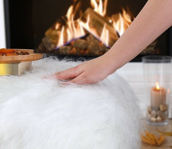 Atelier Del Sofa Fehér Szarvas Puff - Fehér