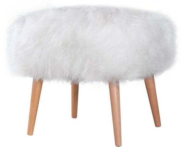 Atelier Del Sofa Fehér Szarvas Puff - Fehér