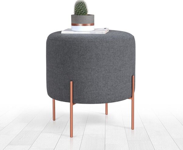 Atelier Del Sofa Puff sötétszürke réz 47 - sötétszürke