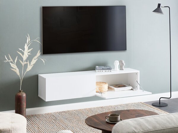 Falra szerelhető TV-állvány GLADSTONE Fehér