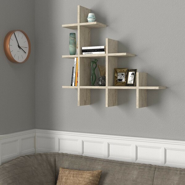 Hanah Home Wall Shelf Travertine Juke