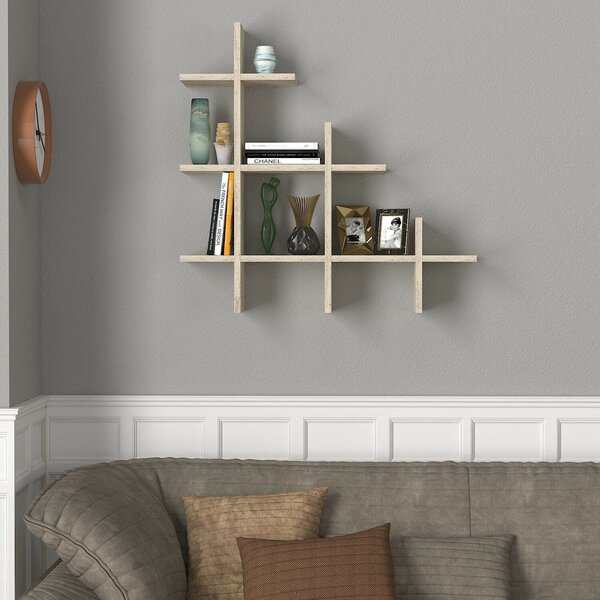 Hanah Home Wall Shelf Travertine Juke