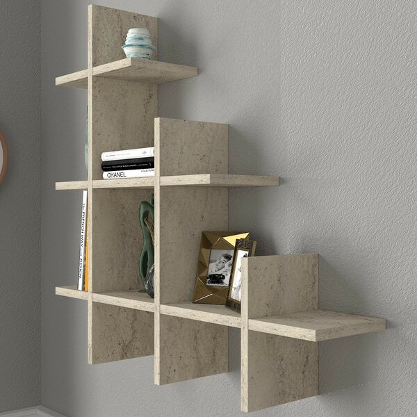 Hanah Home Wall Shelf Travertine Juke