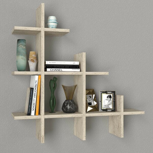 Hanah Home Wall Shelf Travertine Juke