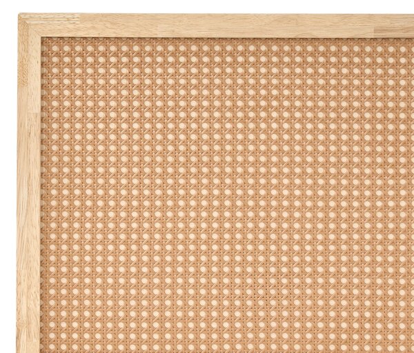 Ágy PE Rattan MONPAZIER 120 x 200 cm Világosbarna