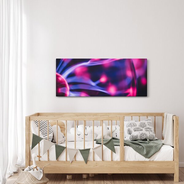 Absztrakt lila kép (120x50 cm)