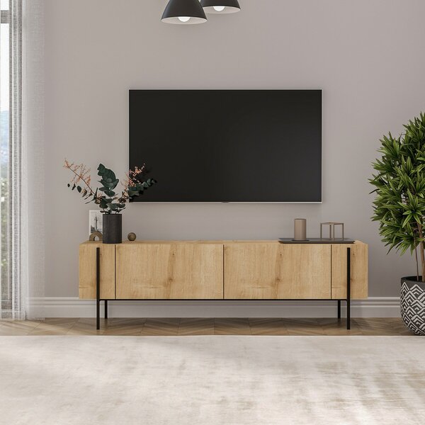 Hanah Home TV Stand Sapphire Oak Herman - Sapphire Oak