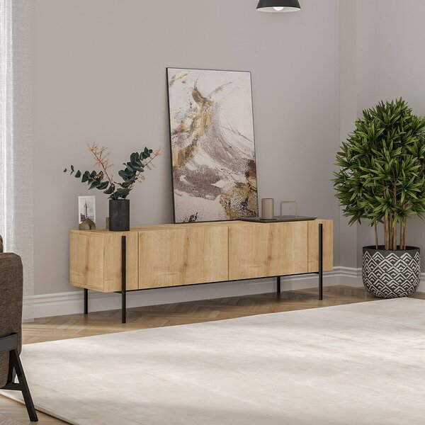 Hanah Home TV Stand Sapphire Oak Herman - Sapphire Oak