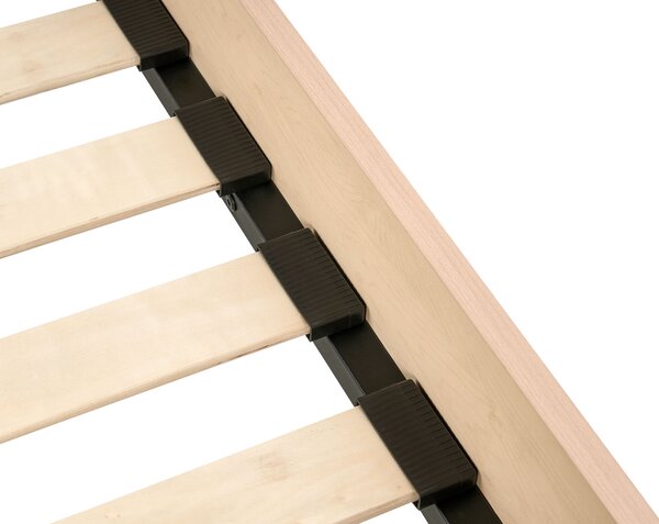 Ágy PE Rattan MONPAZIER 120 x 200 cm Világosbarna