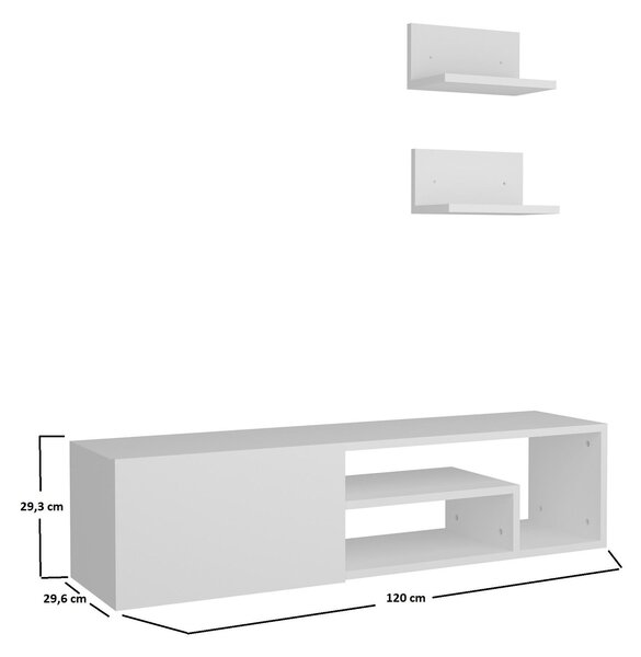 Hanah Home TV-állvány Fehér Zeplin - Fehér