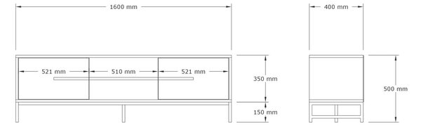 Hanah Home TV Stand Sapphire Oak Mono - Sapphire Oak