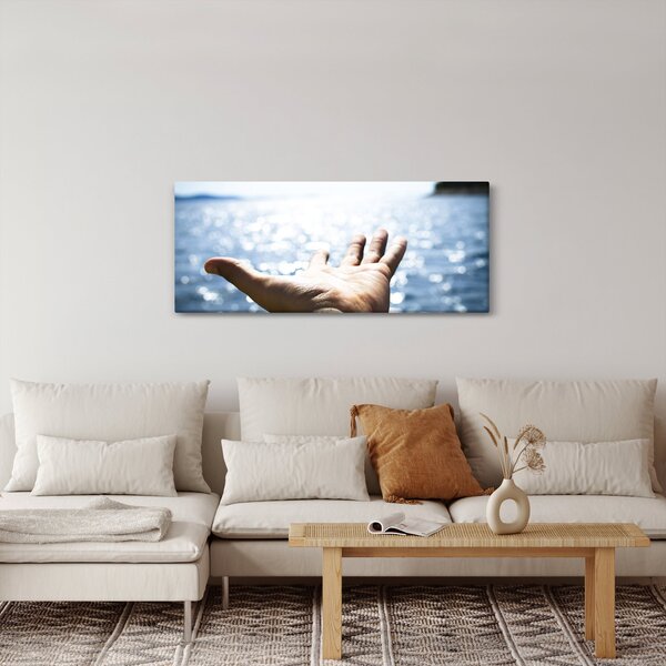 Nyitott tenyerek képe (120x50 cm)