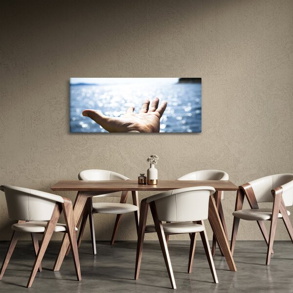 Nyitott tenyerek képe (120x50 cm)
