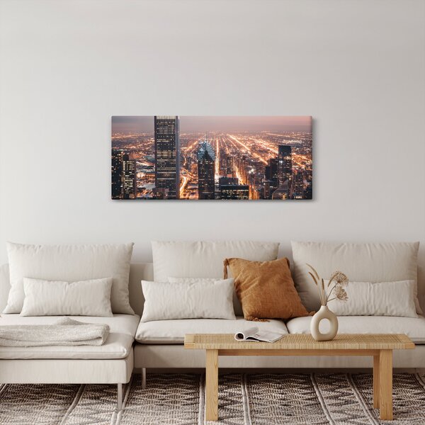 Fényes metropolisz képe (120x50 cm)