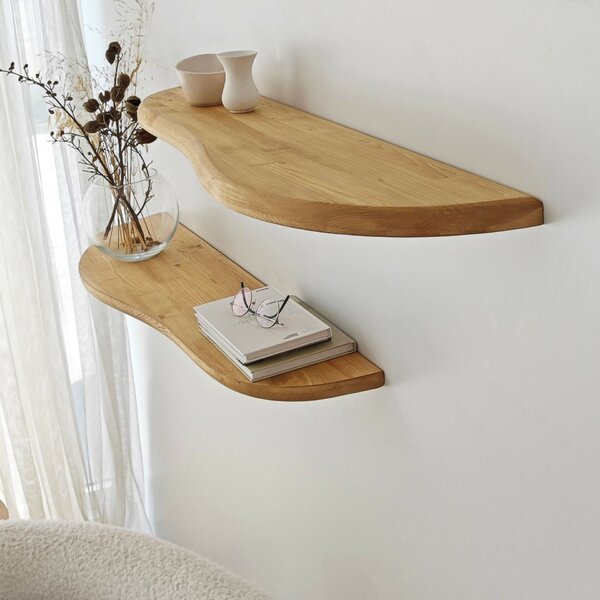 Hanah Home fali polc tölgy Wavy 2 - Tölgy