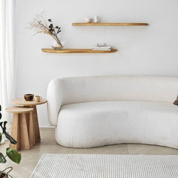 Hanah Home fali polc tölgy Wavy 2 - Tölgy