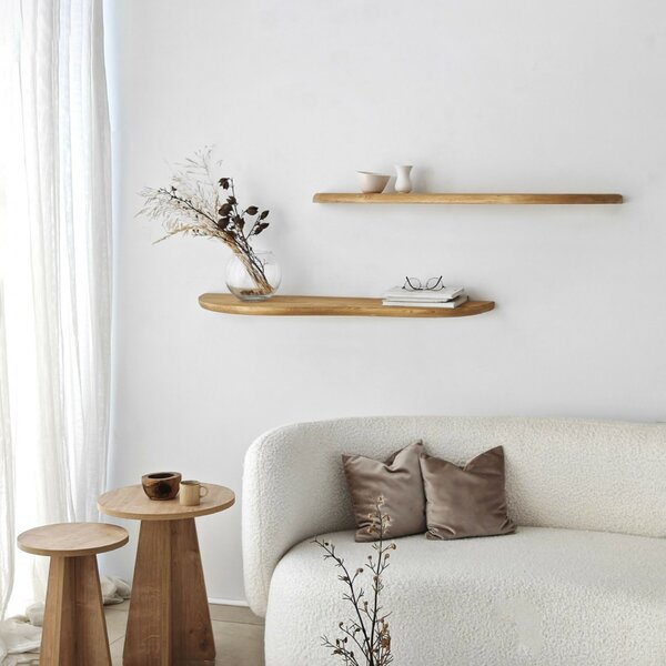 Hanah Home fali polc tölgy Wavy 2 - Tölgy